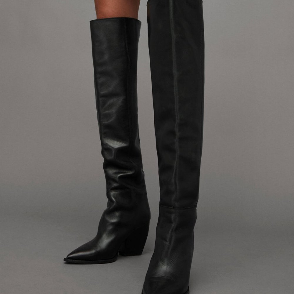 AllSaints Reina Over the Knee Boots